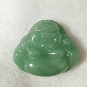 Venta al por mayor 42mm tallado Jade Laughing Buddha colgante <span class=keywords><strong>verde</strong></span> blanco estilo religioso joyería DIY accesorios para la moda Myanmar <span class=keywords><strong>Bruma</strong></span> - Product Image 5