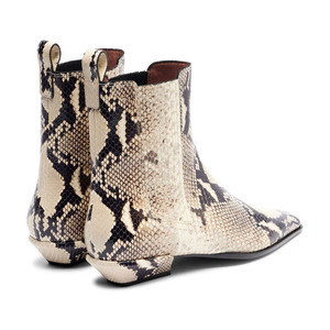 Nouvelles <span class=keywords><strong>Bottines</strong></span> Plates Confortables à Bout Carré Imprimé <span class=keywords><strong>Python</strong></span> avec Bande Élastique pour Femme – Collection 2026 - Product Image 2