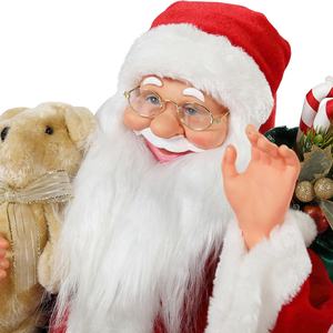 80 benutzer definierte Weihnachts musik animierte Weihnachts mann rote Flugzeug Dekoration Figur Urlaub Ornament Weihnachten heiße Geschenke Säcke <span class=keywords><strong>Santa</strong></span> - Product Image 4