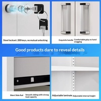 Armoire de classement en acier verrouillable avec tiroirs coulissants, rangement de bureau moderne et minimaliste pour documents et archives financiers