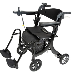 Top Selling Products 2024 Travel Drive Electric <b>Rollator</b> Wheelchair Function Lightweight Folding5 in 1 Electric <b>Walker</b> Scooter - Product Image 1