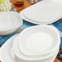 Black Soup Plates, Opal Glassware, Wedding, Hotel