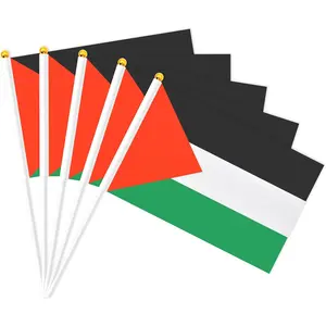 Imprimé Intérieur Extérieur Palestinien Standard Pays Main Drapeau Polyester 3x5ft monde bannière National Palestine Drapeau