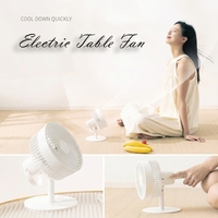 Mini ventilateur électrique en plastique, ventilateur de circulation oscillant de bureau, refroidisseur silencieux, puissant, avec lampe, ventilateur de table USB