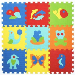Dalles de <span class=keywords><strong>mousse</strong></span> EVA réversibles 30x30cm - <span class=keywords><strong>Tapis</strong></span> de sol antidérapant non toxique pour bébés et enfants avec chiffres, idéal pour la maison et les pique-niques - Product Image 6