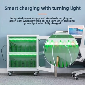 Armoire de recharge pour tablettes et téléphones portables avec serrure à clé, écologique, durable, gestion centralisée, pour le stockage scolaire - Product Image 6