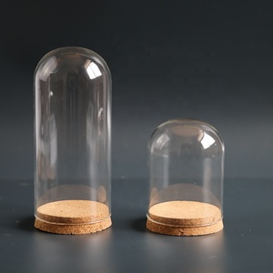 Dôme de présentation en verre soufflé à la main avec couvercle / Mini cloche en verre / Cloche en verre pour cadeaux et rangement - Product Image 1