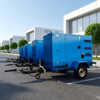 Générateur diesel insonorisé sur remorque, type silencieux, 30Kva-100Kva, mobile, avec ATS