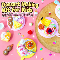 Kit de loisirs créatifs en gros pour enfants : Mini-aliments DIY, colle crème Decoden, thème goûter, pack de matériaux faits main, cadeau jouet d'usine