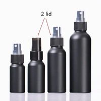 Venta al por Mayor de Botellas Atomizadoras de Aluminio Negro de 30 a 150 ml, Envases de Perfume Premium
