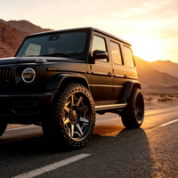 Nouvelles jantes en alliage tout-terrain 4x4 de 18 pouces, design maillé noir mat avec simulation de Beadlock, multi-rayons pour pick-up et SUV