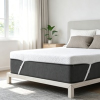 Surmatelas en mousse à mémoire de forme Queen, coussin ventilé haute densité, housse amovible douce pour chambre à coucher et salon