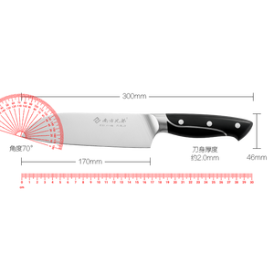 Cuchillo Sashimi de acero inoxidable 1,4116 alemán de hoja ultra afilada, cuchillo Santoku para cocinar verduras con mango de ABS - Product Image 4