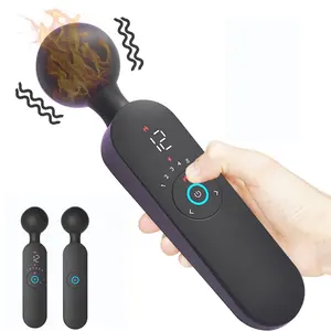 12 Modes 6 Speeds Smart Digital Display Heating Vibration Clitoris Stimulator Sex Toys for Women Vagina Magic-wand Vibrator