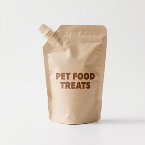 Pochette à bec verseur personnalisée OEM, 100 % recyclable, en papier kraft brun, écologique, pour liquides, jus et cosmétiques - Product Image 2