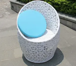 Ngoài trời mây thanh ghế 2 chỗ ngồi bàn ăn giá rẻ đồ nội thất sân vườn Vòng wicker ghế phong cách Bắc Âu ngoài trời dệt ghế