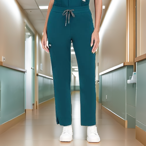 Tenues médicales unisexes à marque privée, combinaison à poches cargo, pantalon large confortable pour hôpital et clinique vétérinaire, tricotée en une pièce pour le personnel infirmier - Product Image 2