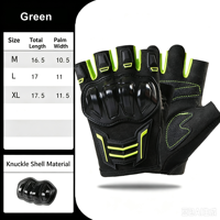 Gants de sport d'été respirants antidérapants à demi-doigts pour moto, motocross, en polyester/coton, fermeture à enfiler