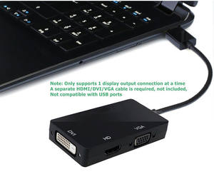 مهايئ شاشة للكمبيوتر واللابتوب, منفذ عرض <span class=keywords><strong>3</strong></span> في 1 DP إلى HDTV VGA DVI <span class=keywords><strong>3</strong></span> في 1 DP - Product Image 4