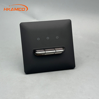 Prise murale élégante double pôle 20A avec ports USB-A et Type-C, en matériau PC durable, coloris Or, Blanc, Noir, Gris (norme britannique)