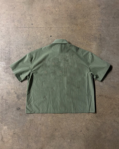 เสื้อเชิ้ตสตรีทแวร์ลำลองสำหรับฤดูร้อน ดีไซน์เนอร์ แบรนด์ดัง ติดกระดุม ทรงบ็อกซี่ ลายสก็อต ผ้าฝ้าย 100% พร้อมโลโก้พิมพ์ - Product Image 1