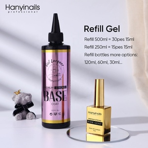 Esmalte de uñas en gel sin HEMA de 15ml Premium Hanyi en una lujosa botella Construcción de gel BIAB sin calor para uso en salón Lámpara LED UV - Product Image 6