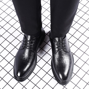 Men's Glossy Leather Dress <b>Shoes</b> <b>Soft</b> Sole Anti Slip Wedding Business Formal Casual Youth Style - Product Image 3