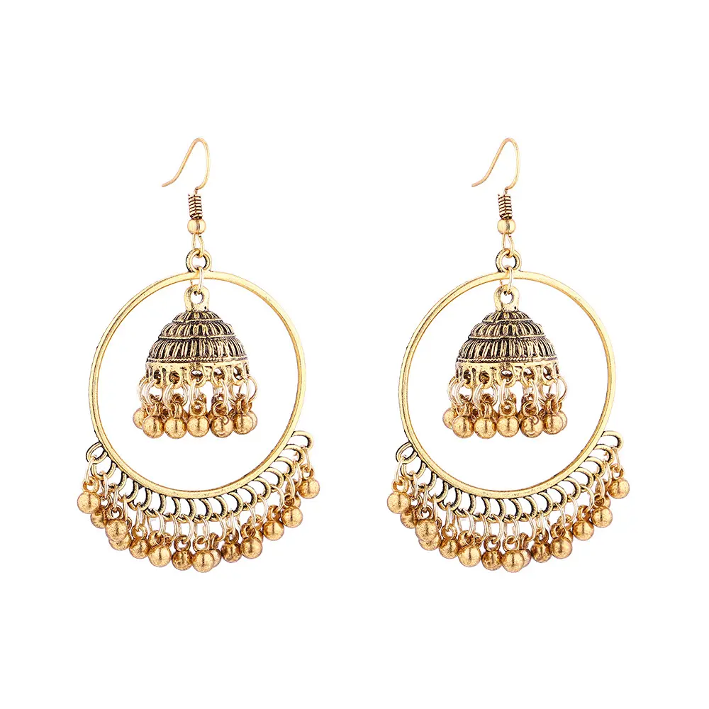 VRIUA Vintage Ethnic Dangle Drop Earrings for Women Female Anniversary Bridal Party Wedding Jewelry Ornaments Accessories