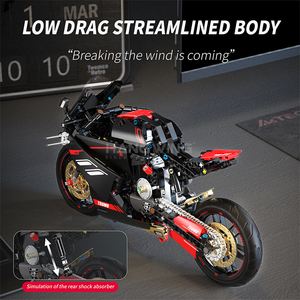 HW 426pcs Cruiser Moto DIY Blocs de Construction Technologie Robuste Briques Jouets Petit Jouet de Construction Voitures de Sport Boîte Ensembles - Product Image 5