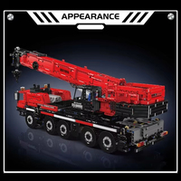 Mould King 17074 Jouets de construction technique : Camion grue RC LTM 1110, ensemble de briques d'ingénierie, cadeau de Noël pour enfants