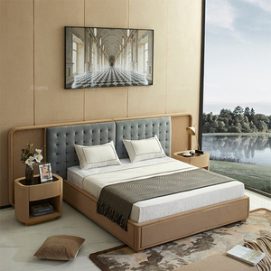 เตียงหุ้มเบาะสีน้ำเงินสุดหรู รุ่นโมเดิร์น ขนาดคิงไซส์ พร้อมไฟ LED รุ่น VLIPE-BED-03-RIPLEY เตียงพร้อมไฟ LED รุ่น VLIPE-BED-03 - Product Image 3