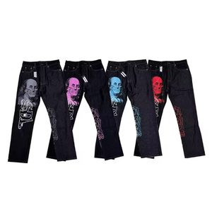 Jeans <span class=keywords><strong>de</strong></span> <span class=keywords><strong>Hombre</strong></span> Negros con Bordado, Corte Boyfriend, Cintura Media, Estilo <span class=keywords><strong>Urbano</strong></span>, con Estampados Artísticos Audaces para un Estilo Formal <span class=keywords><strong>Urbano</strong></span> - Product Image 6