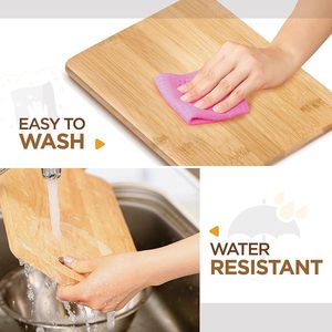 Bamboo Cutting Board <b>Set</b> 3-Piece Rectangle With Handle For Kitchen Use - Product Image 4