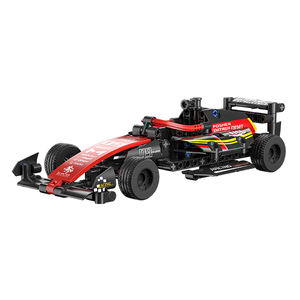 Jeu de construction éducatif personnalisé 166-181 pièces 1:20 en ABS, transformable 2-en-1, modèle de voiture de course F1 (à rétrofriction) et de transport - Product Image 5