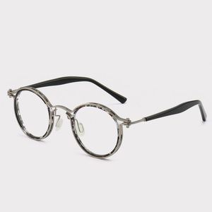 Retro Round Metal Spectacles Eye Glasses <strong>Computer</strong> <strong>Blue</strong> <strong>Light</strong> <strong>Filter</strong> Glasses Eyewear Optical Glasses Acetate Frames for Man - Product Image 4