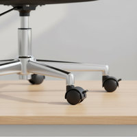 Roue pivotante en nylon noir de 2 pouces (50 mm) avec frein pour applications en salon
