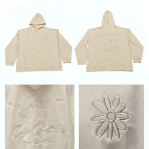 เสื้อฮู้ดแฟชั่นสตรีทแวร์สุดหรู ผ้าฝ้าย พิมพ์ลายปักโลโก้ตามสั่ง แบบยูนิเซ็กส์  ไม่มีลาย - Product Image 3