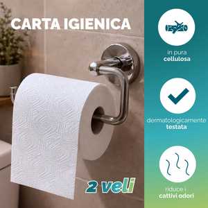 Carta igienica Active Clean BulkySoft, 96 rotoli, 160 fogli, 2 veli, cellulosa pura, per hotel e strutture - Product Image 3