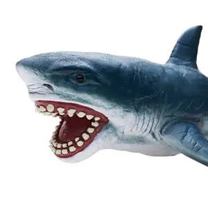 Morefun Soft PVC Simulation Sea Life Model Stuffed Animal Toys Marine Figures Ocean Shark Toys Figurines Great White Shark Toys