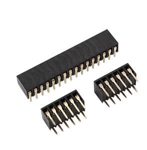 Nhà máy OEM SMT góc bên phải tiêu đề 2.54mm 2.0mm 1.27mm 1.0mm 3.96mm 5.08 Pitch duy nhất/kép hàng nữ ổ cắm kết nối <span class=keywords><strong>SMD</strong></span> loại - Product Image 1