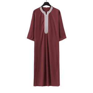 <span class=keywords><strong>Djellaba</strong></span> pour homme de style marocain avec broderie, robe islamique Thobe pour musulman, petit MOQ - Product Image 3