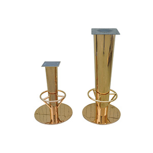 Baidu <b>Table</b> <b>Legs</b> Titanium Gold Round Base Durable Light Luxury Style For Dining <b>Table</b> - Product Image 3