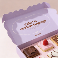 Nouveauté Boîtes à Desserts en Carton Ondulé Recyclables Personnalisées Emballage de Boulangerie de Qualité Alimentaire pour Biscuits Donuts & Pâtisseries