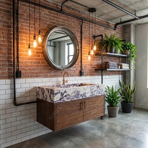 Lavabo Rettangolare in Marmo Calacatta Viola Personalizzato, <span class=keywords><strong>da</strong></span> <span class=keywords><strong>Appoggio</strong></span> o Sospeso, per <span class=keywords><strong>Bagno</strong></span> e Arredo Sala <span class=keywords><strong>da</strong></span> <span class=keywords><strong>Bagno</strong></span> - Product Image 3