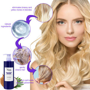 Champú y Acondicionador Morado de Calidad Profesional, Champú Iluminador del Color Sin Silicona de Marca Privada para Cabello Rubio - Product Image 3