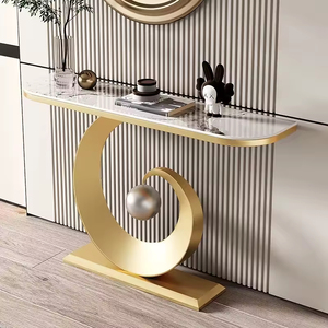 Tavolo Console Moderno Minimalista Italiano, Lusso Discreto, Semplice Piano <span class=keywords><strong>in</strong></span> Pietra, Tavolo Creativo per Ingresso e Corridoio Stretto - Product Image 5