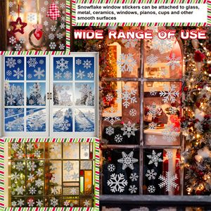 Lot de 6 autocollants décoratifs en PVC pour fenêtre et porte, motif flocon de neige Art Déco, pour Noël, fêtes et Nouvel An - Product Image 3