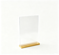 Support de Table en Acrylique Transparent en Gros, Porte-Numéro de Table pour Mariage, Cadre d'Affichage de Menu de Restaurant, Personnalisation OEM Disponible