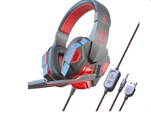 Computer Gaming 7,1 Surround USB 3,5mm Over-ear Stereo Auriculares con cancelación de ruido para <span class=keywords><strong>Pc</strong></span> ps4 Auriculares luminosos con micrófono - Product Image 6