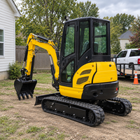 Mini-excavatrice de 1 tonne, 2 tonnes, 3 tonnes, 3,5 tonnes certifiée CE EPA, excavatrice compacte avec moteur Kubota, petite excavatrice agricole, excavatrice sur chenilles